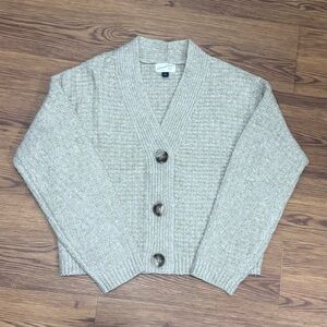 Cozy Beige Cardigan Sweater Small